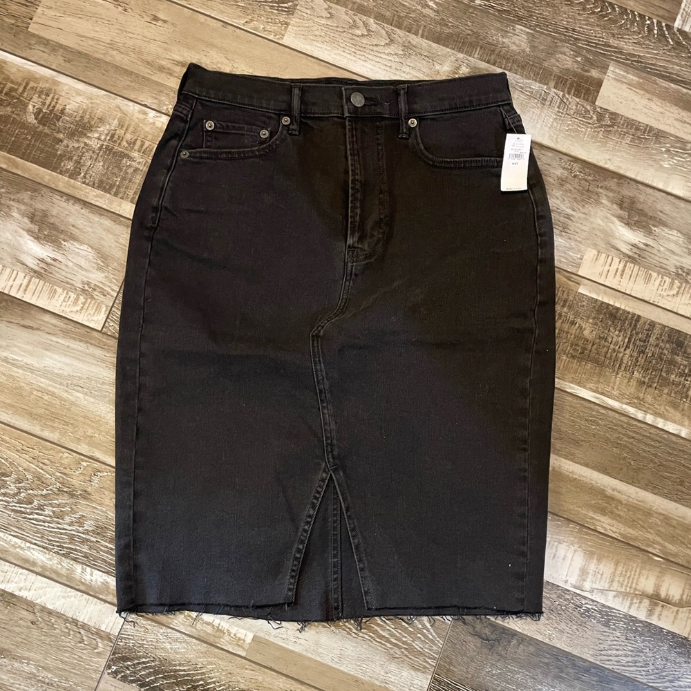 Gap Charcoal Jean Pencil Skirt